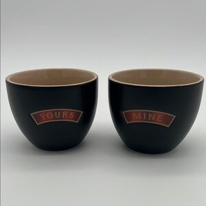 Bailey’s Irish Cream “Yours” & “Mine” Black Ceramic Cup Set (2 Cups)